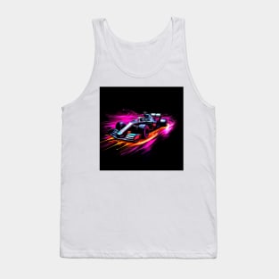 Race Car Neon Art Pink 1 Tank Top